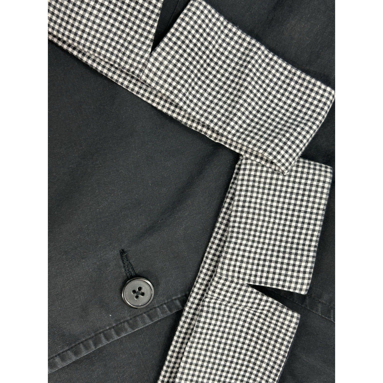 TALBOTS Womens Jacket 3XL Black Button Up Short Utility Jacket.