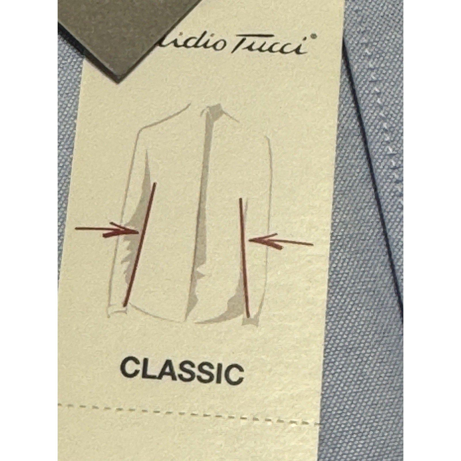 El Corte Inglés Emidio Tucci Men’s Blue Dress Shirt Size 9 Classic Fit Button 5X