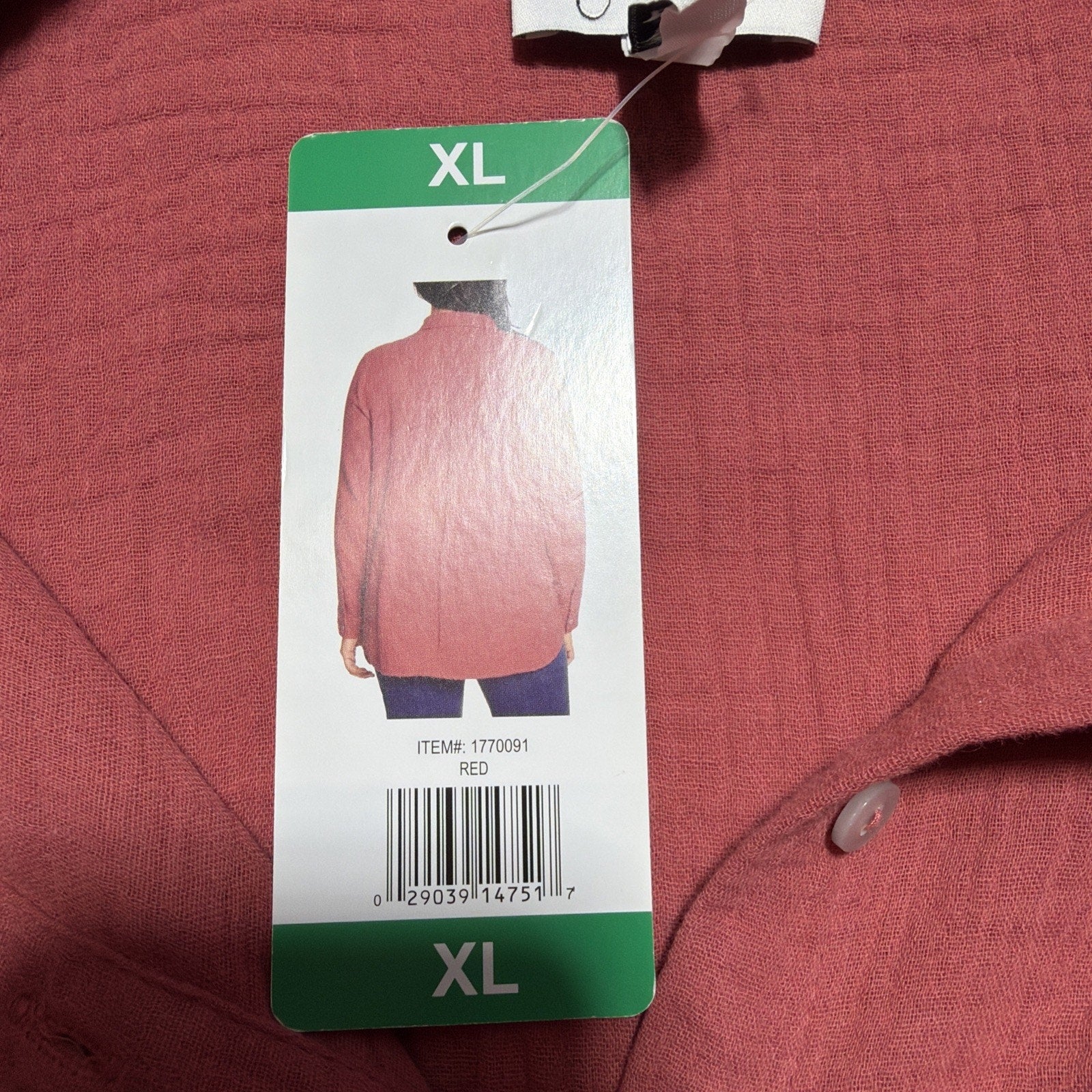 NWT Jessica Simpson Cotton Gauze Relaxed Fit Button Front Collared Shirt XL
