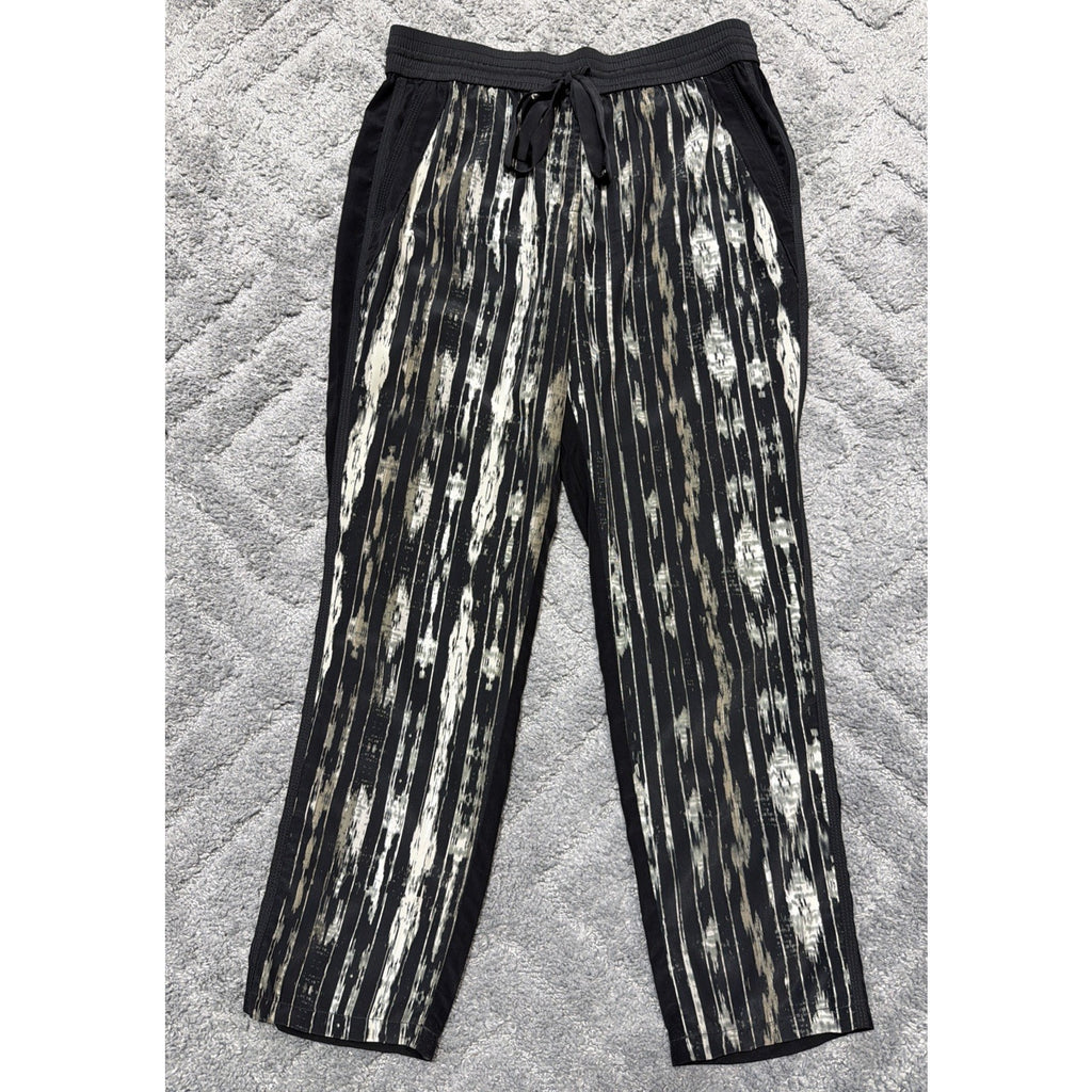 Kenneth Cole Black Printed Drawstring Jogger Pants Size S 30x27 Pockets