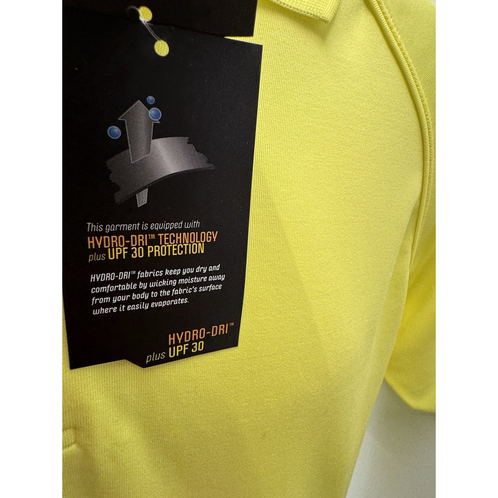 Slazenger Hydro-Dry Mens Lightweight Yellow Tonic Golf/Polo Shirt Sz Small NWT