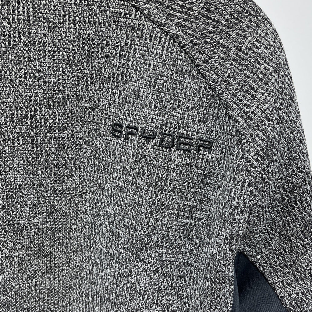 Spyder Men's Gray Half Zip Sweater Gait Knit Pullover Jacket large EUC