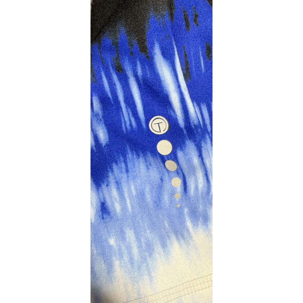 Talbots Women ON THE MOVE TIE DYE HALF ZIP PULLOVER M SPF 50 POCKETS