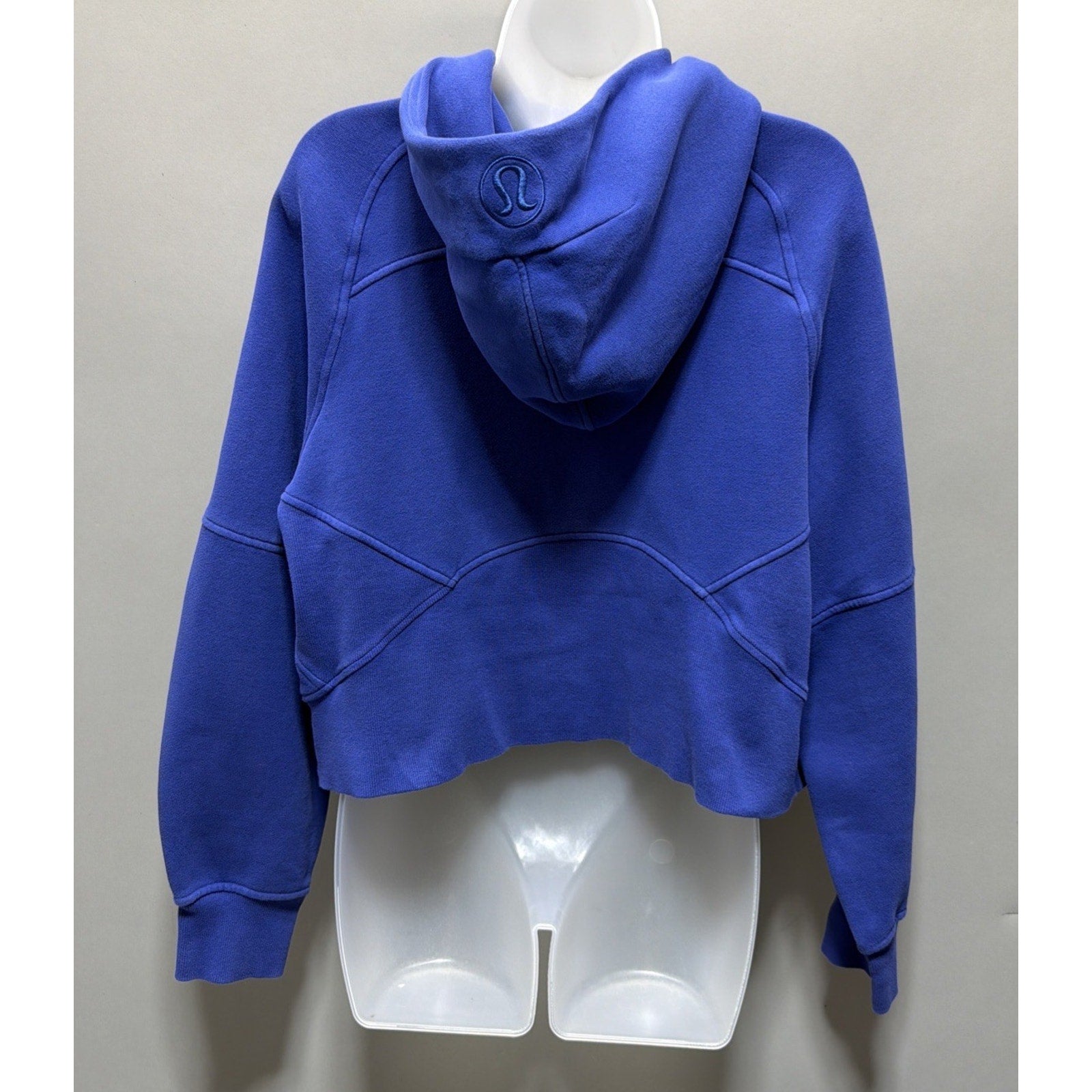 Lululemon Scuba Oversized Half Zip Hoodie Womens M/L Blue Purple Cropped Funnel