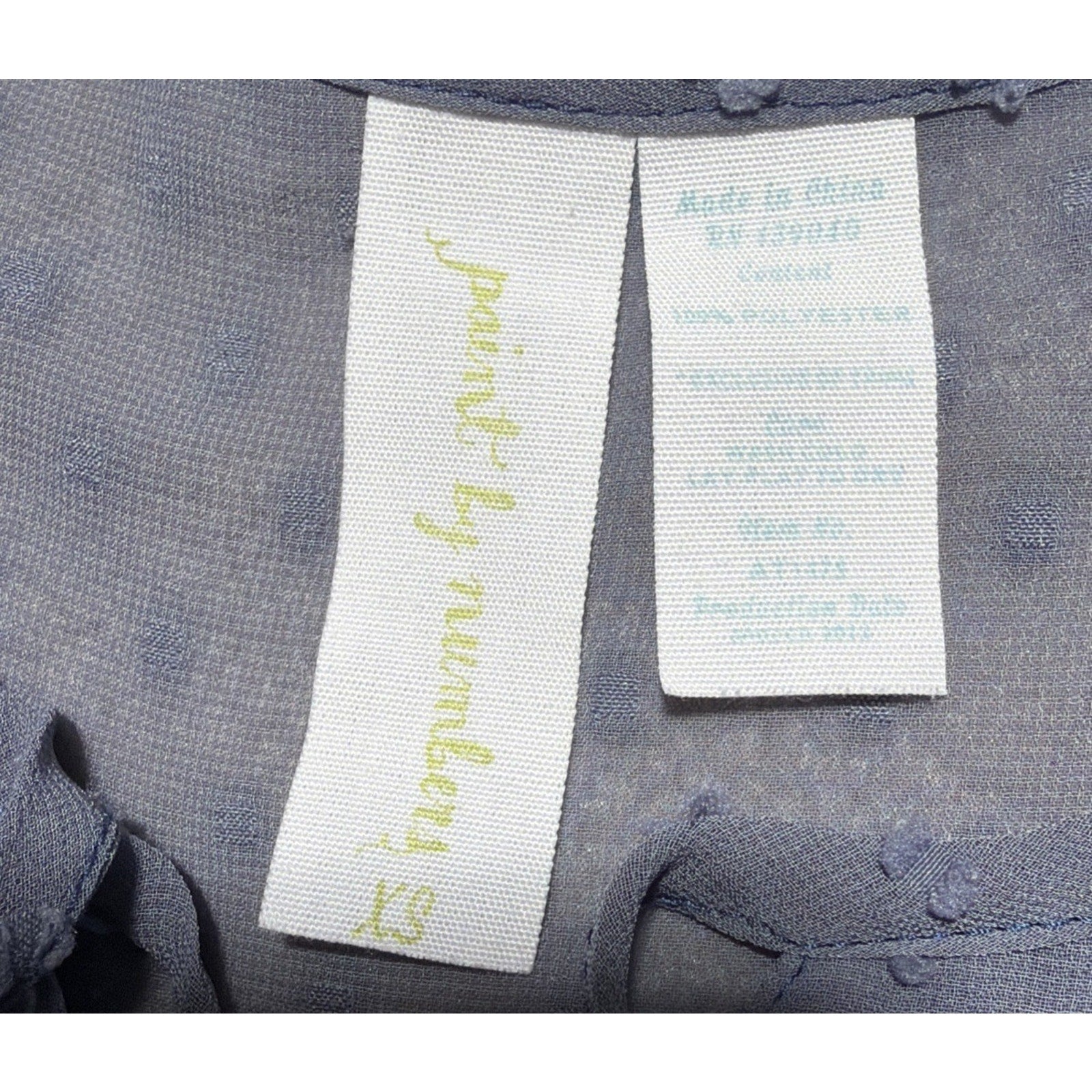 Matilda Jane Blouse Womens XS Blue Swiss Dot Castle Rock Paint by Numbers Top