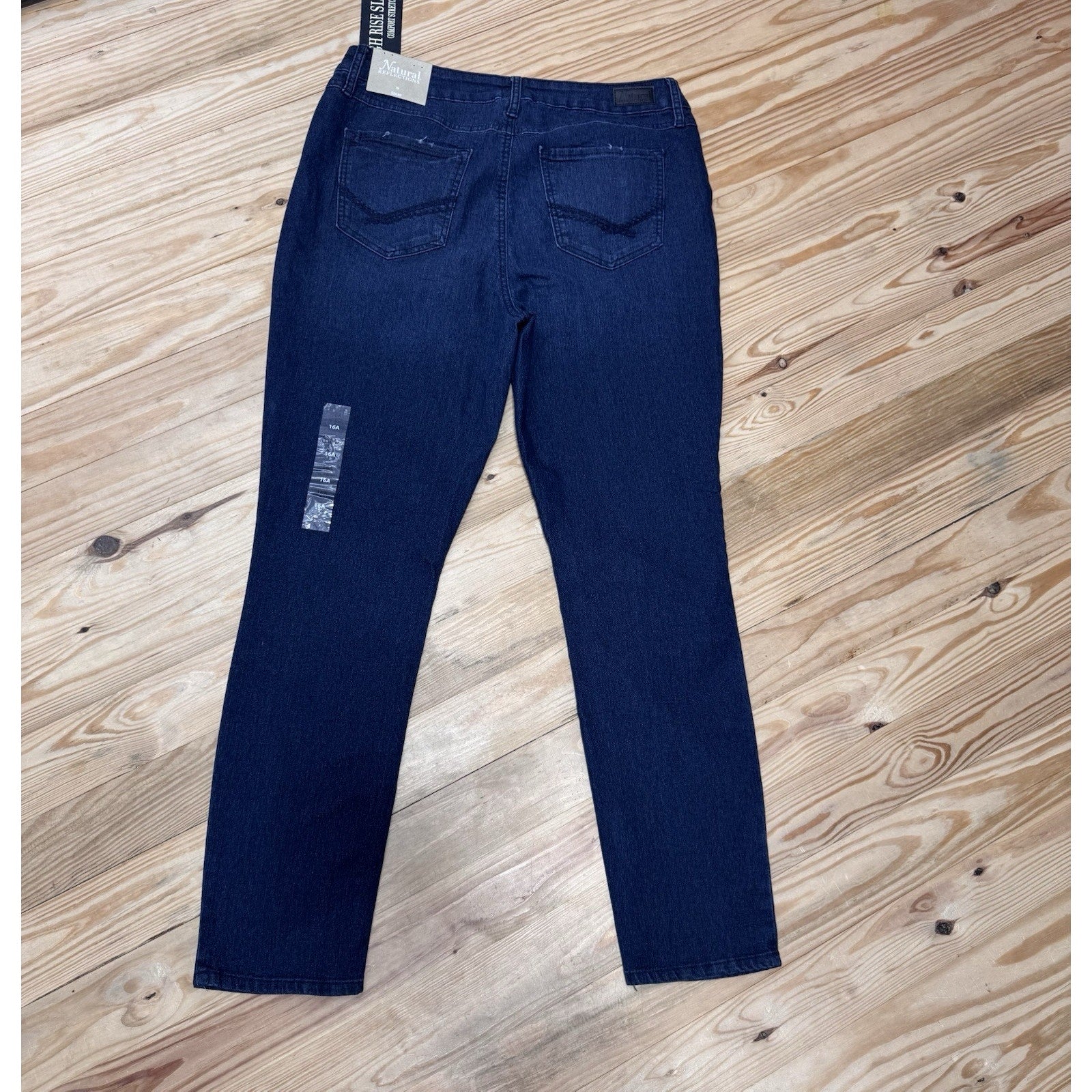 Natural Reflections Recycled Jeans High Rise Slim Leg Blue Women’s Size 12A NWT
