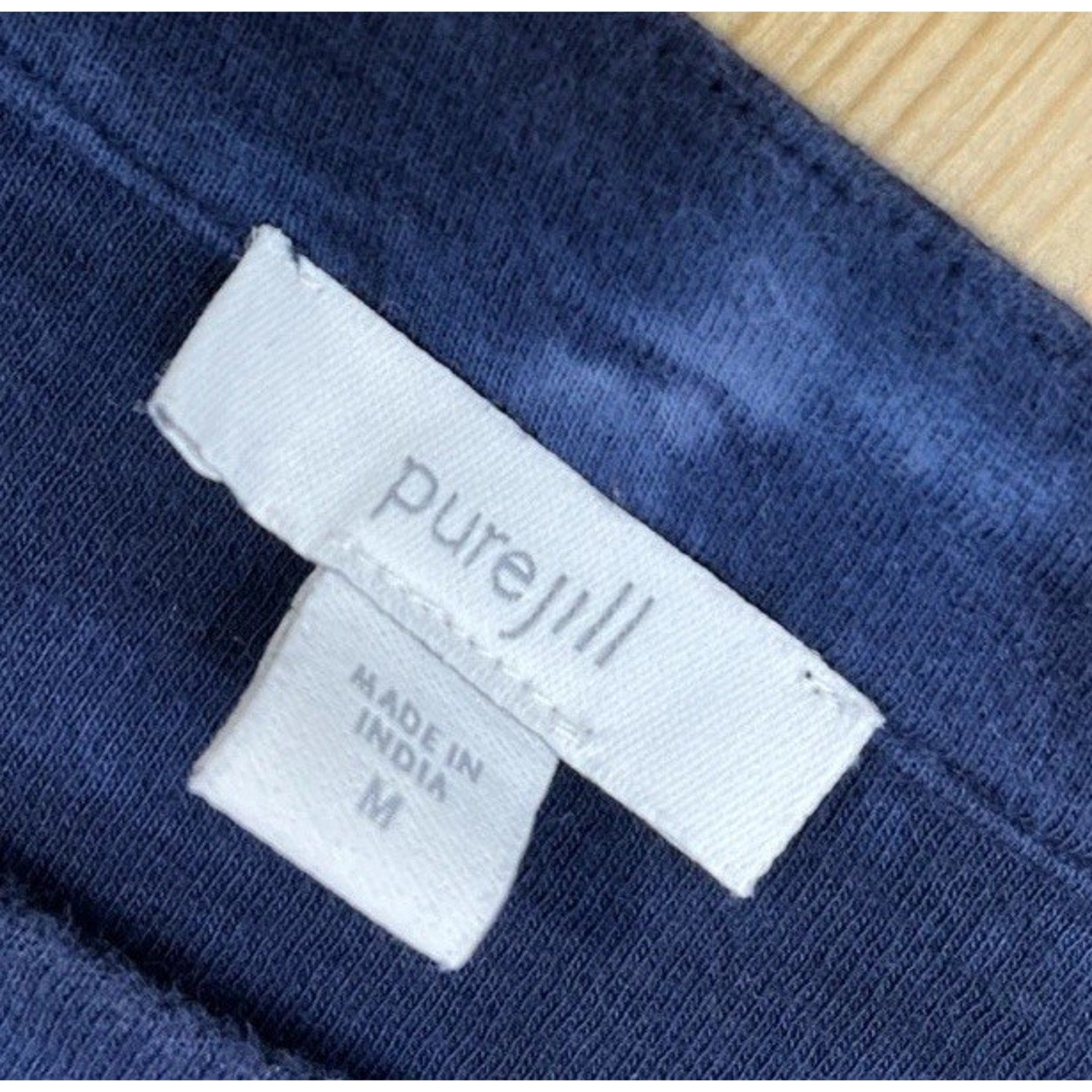 J. Jill Womens Navy Purple Tie-Dye 100% cotton Sweatshirt size Medium casual