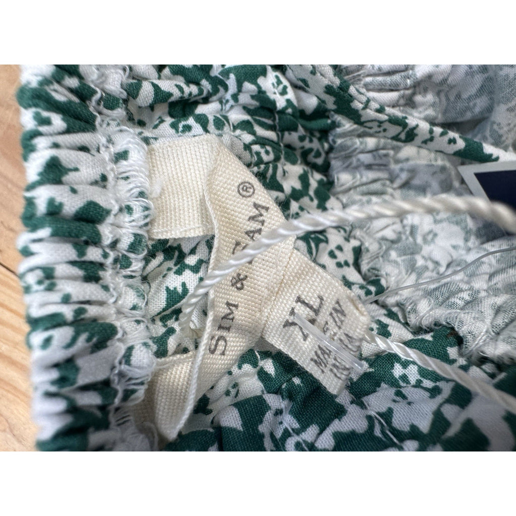 Sim Sam Crop Top Women XL Green Bloom Tank Ruffle Coastal Cowgirl Festival Boho