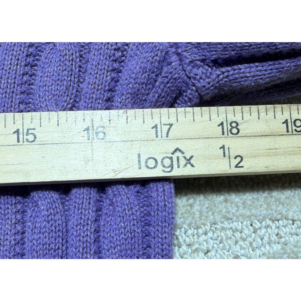 Vtg Polo Ralph Lauren Girls Cable-Knit Long Sleeve Cotton Cardigan Sweater L