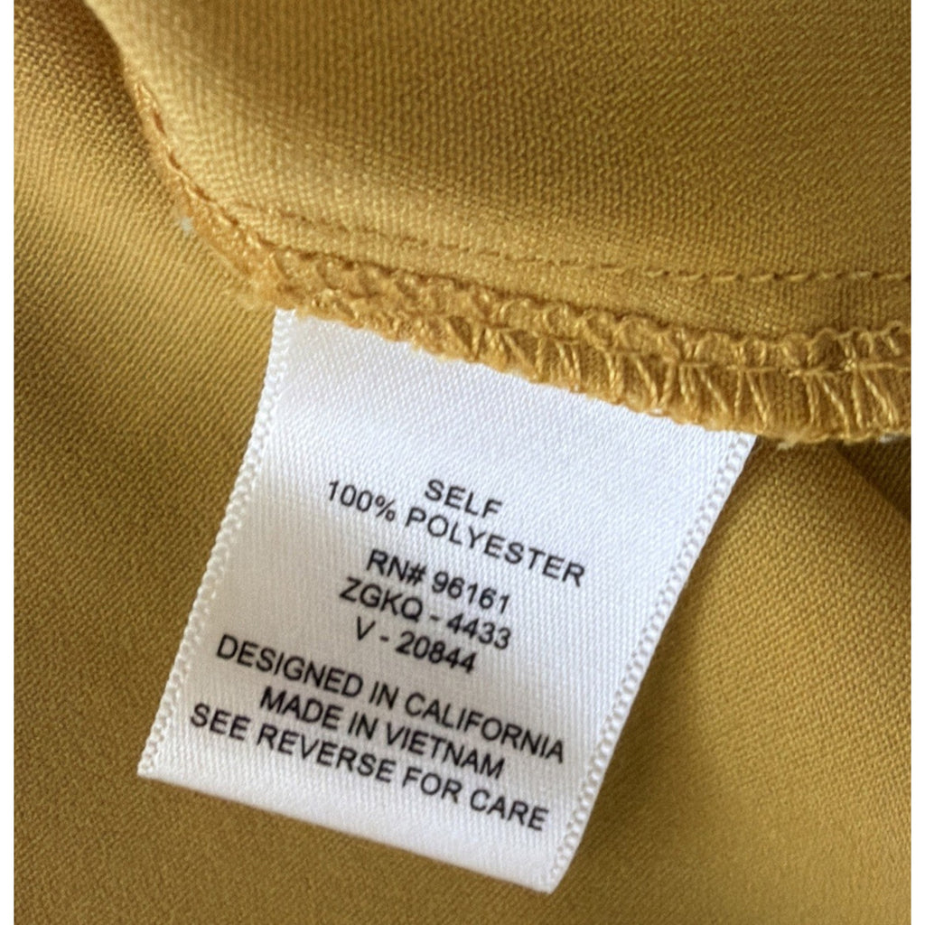 Bebop Retro Sleeveless Mustard Yellow Dress Size M Pockets Office Casual Fall