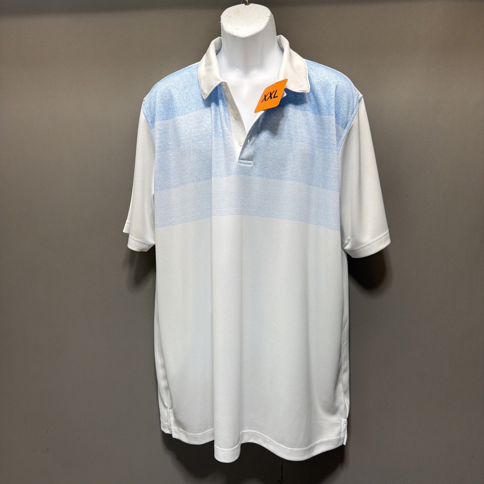 Pebble Beach Men’s XXL Dry Luxe Performance Polo BLUE /WHITE NWT