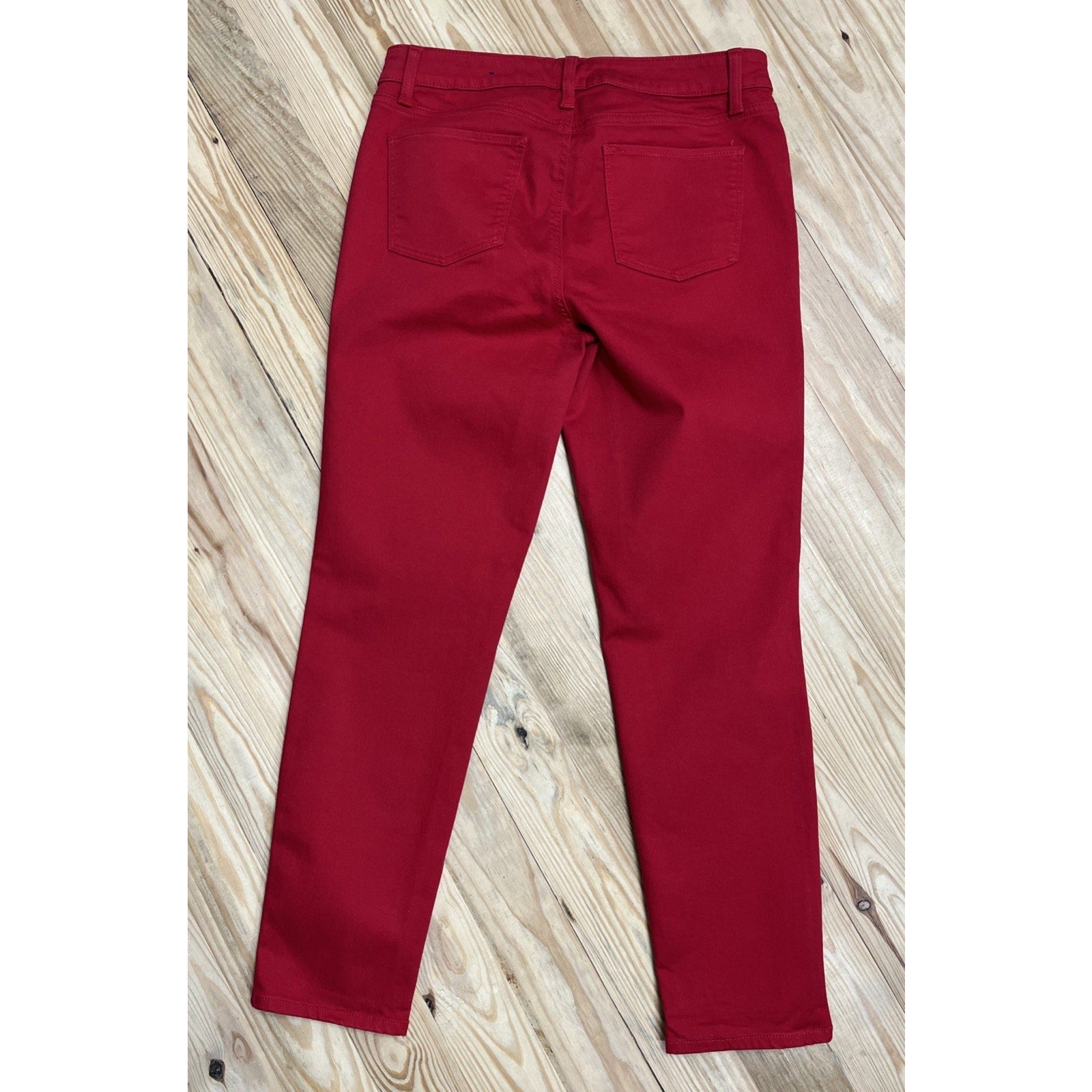 Talbots Women’s 8 Flawless Five Pockets Watermelon Red Slim Ankle Pants Jeans
