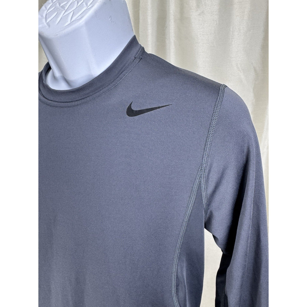 Nike Pro Combat Shirt Men’s Small Blue Fitted Dri-Fit Long Sleeve Sweatshirt
