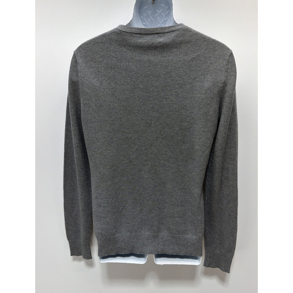 J.Crew MERCANTILE Sweater Mens S Heather Gray 100% Cotton Thin Knit Crew