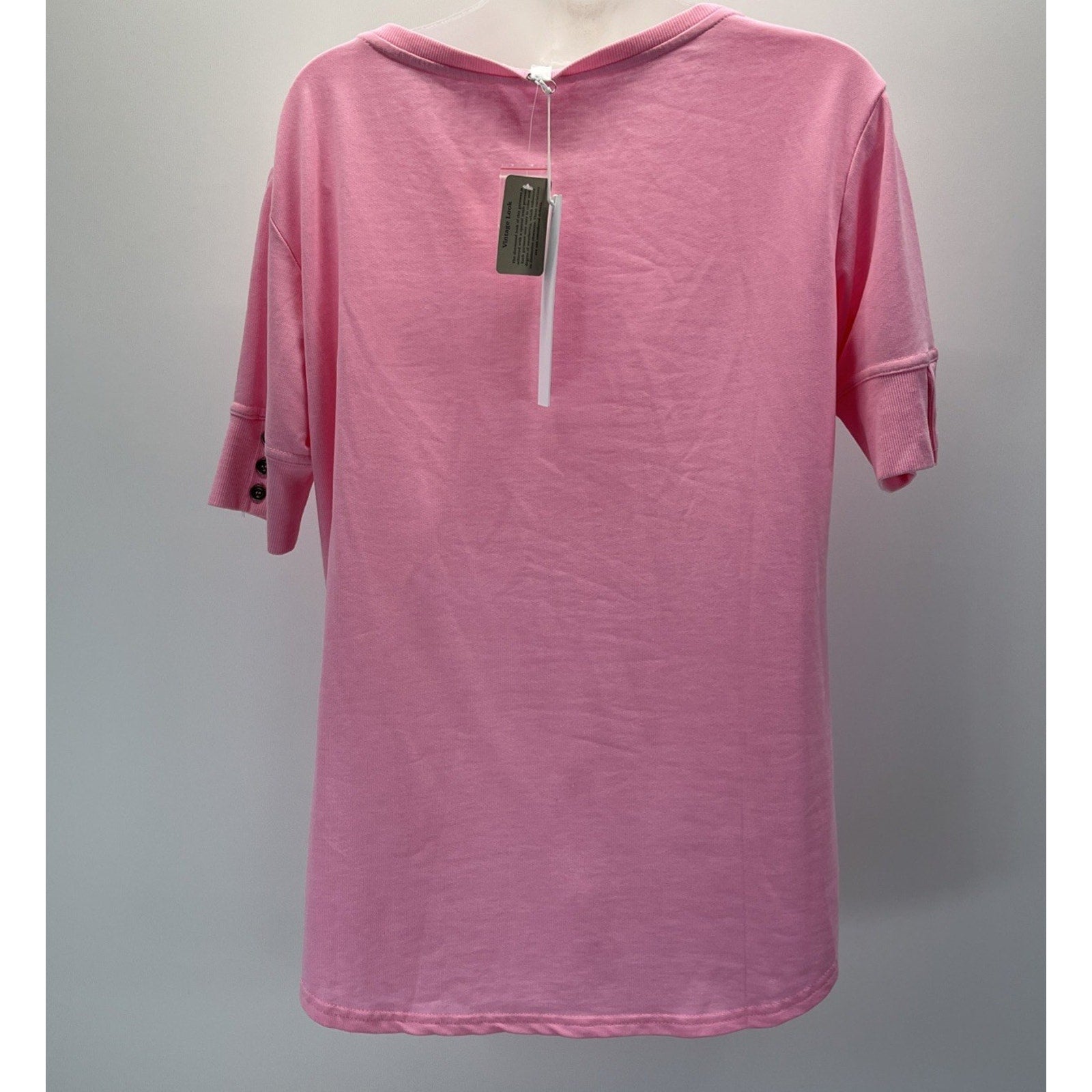 NWT Jane + Delancey Women's Cotton Blend Vintage Look Pink Tunic Size Small