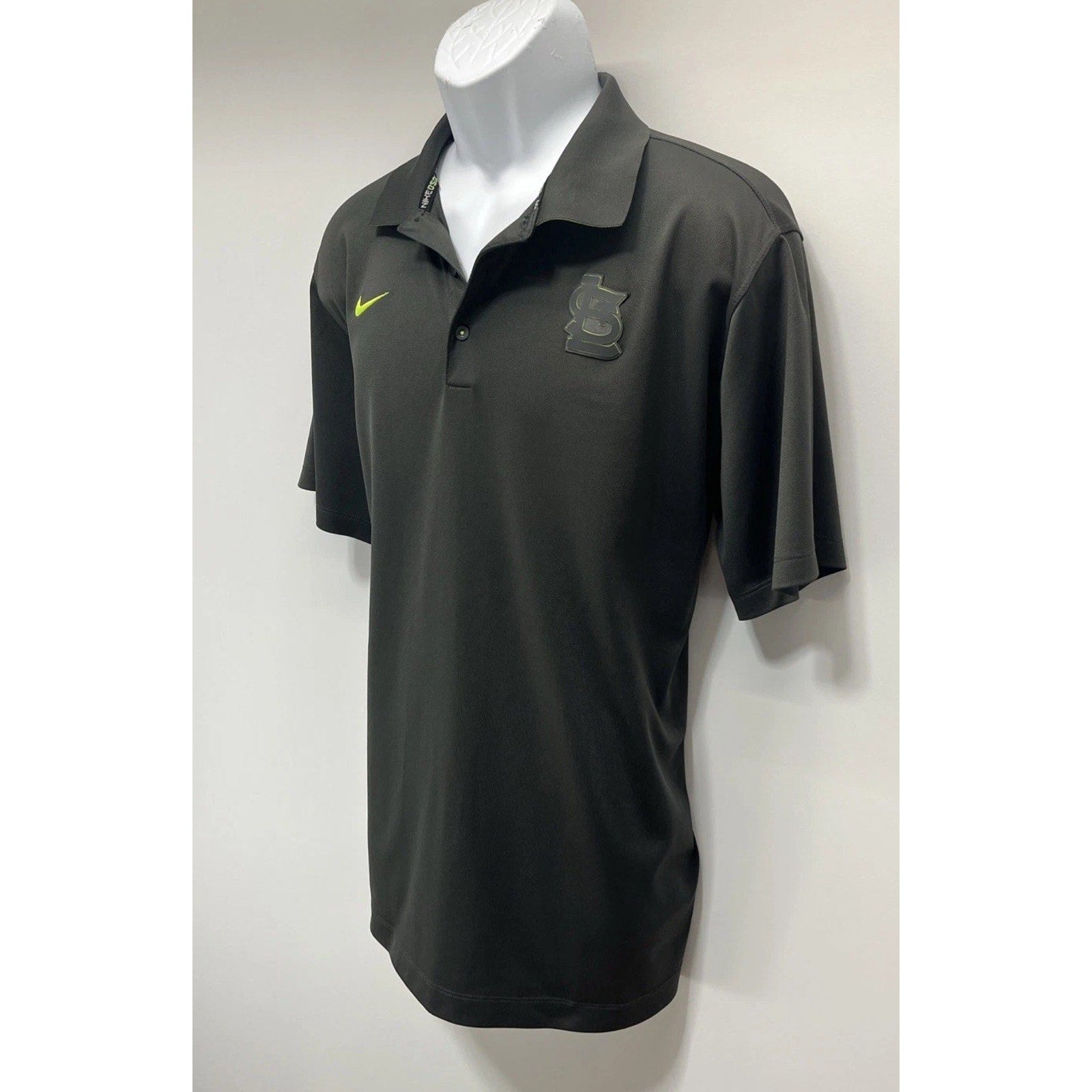 St. Louis Cardinals Nike Baseball Dri-Fit Polo XL Men Green Polyester