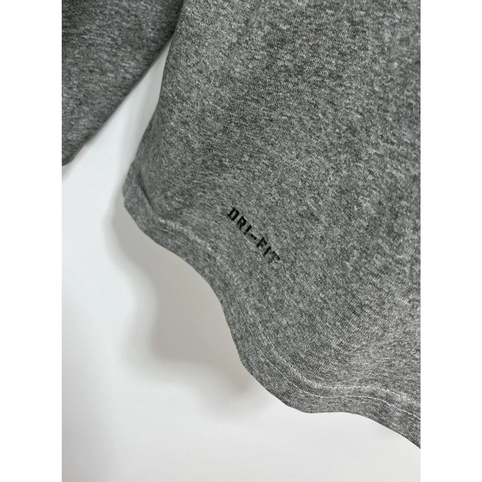 Mens Nike Dri Fit Training Long Sleeve Shirt Size L Gray Running Casual Gym Run