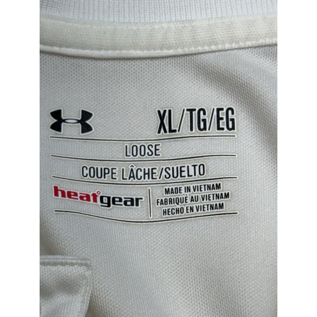 Under Armour Men's Heatgear Loose-Fit Golf Polo Shirt CCC Chickasaw XL Ivory