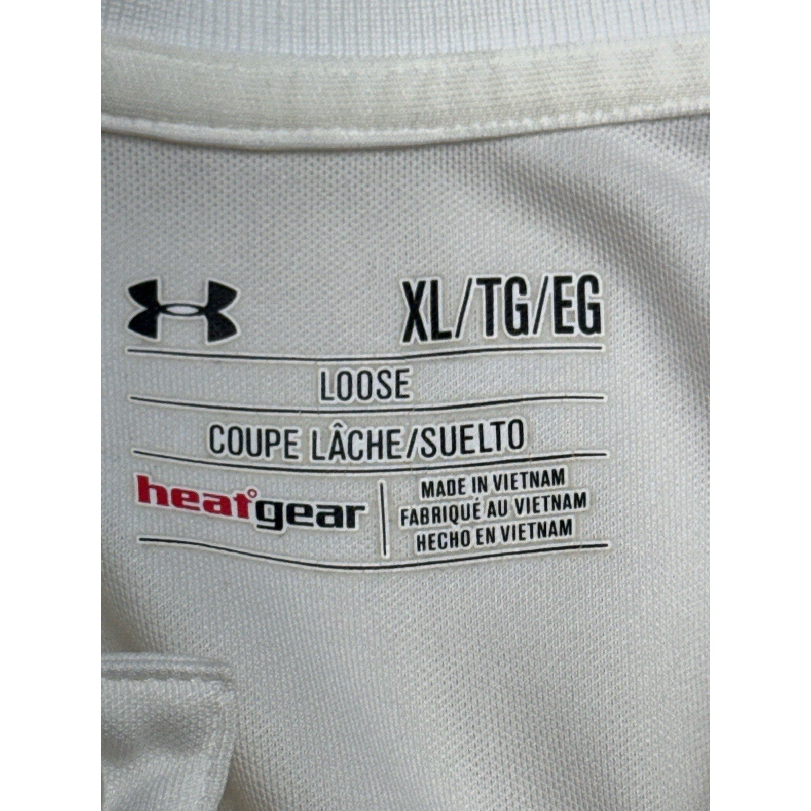 Under Armour Men's Heatgear Loose-Fit Golf Polo Shirt CCC Chickasaw XL Ivory