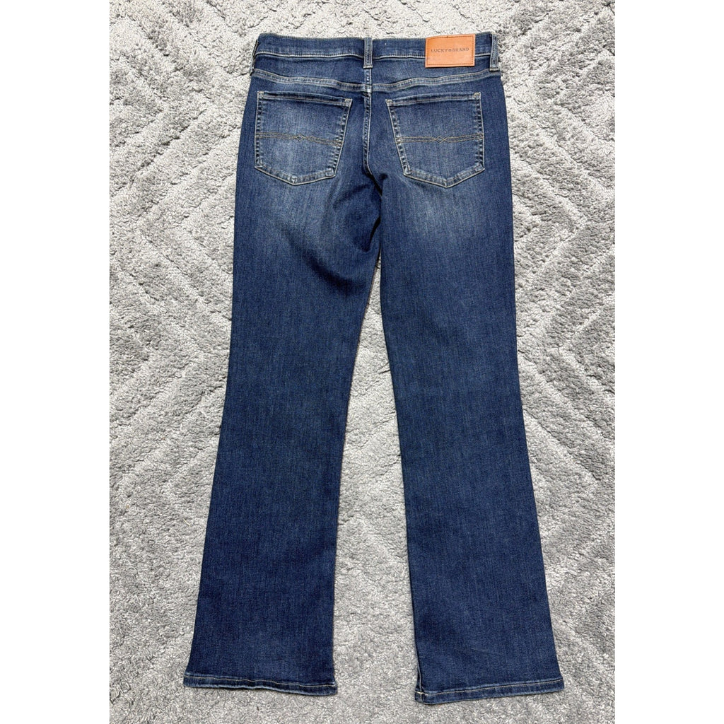 Lucky Brand Womens Mid Rise Sweet Boot Cut Jeans Blue Pockets Denim 4/27