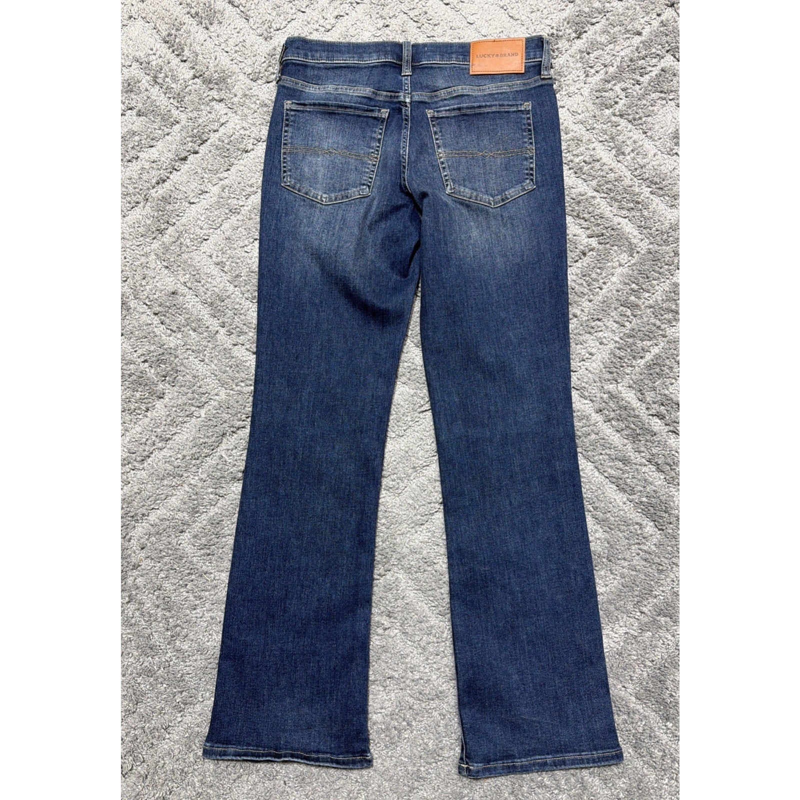 Lucky Brand Womens Mid Rise Sweet Boot Cut Jeans Blue Pockets Denim 4/27