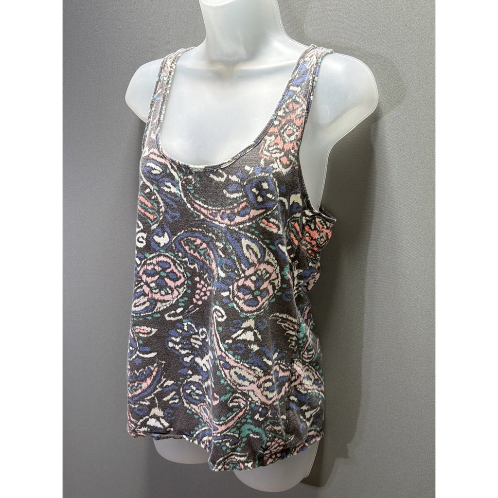 American Eagle Outfitters Womens Paisley Tank Top Size L 100% Cotton 2012