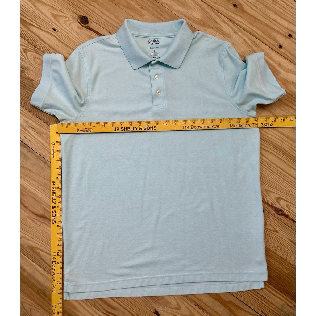 Croft & Barrow Men's Teal Blue Golf Signature Polo Shirt L