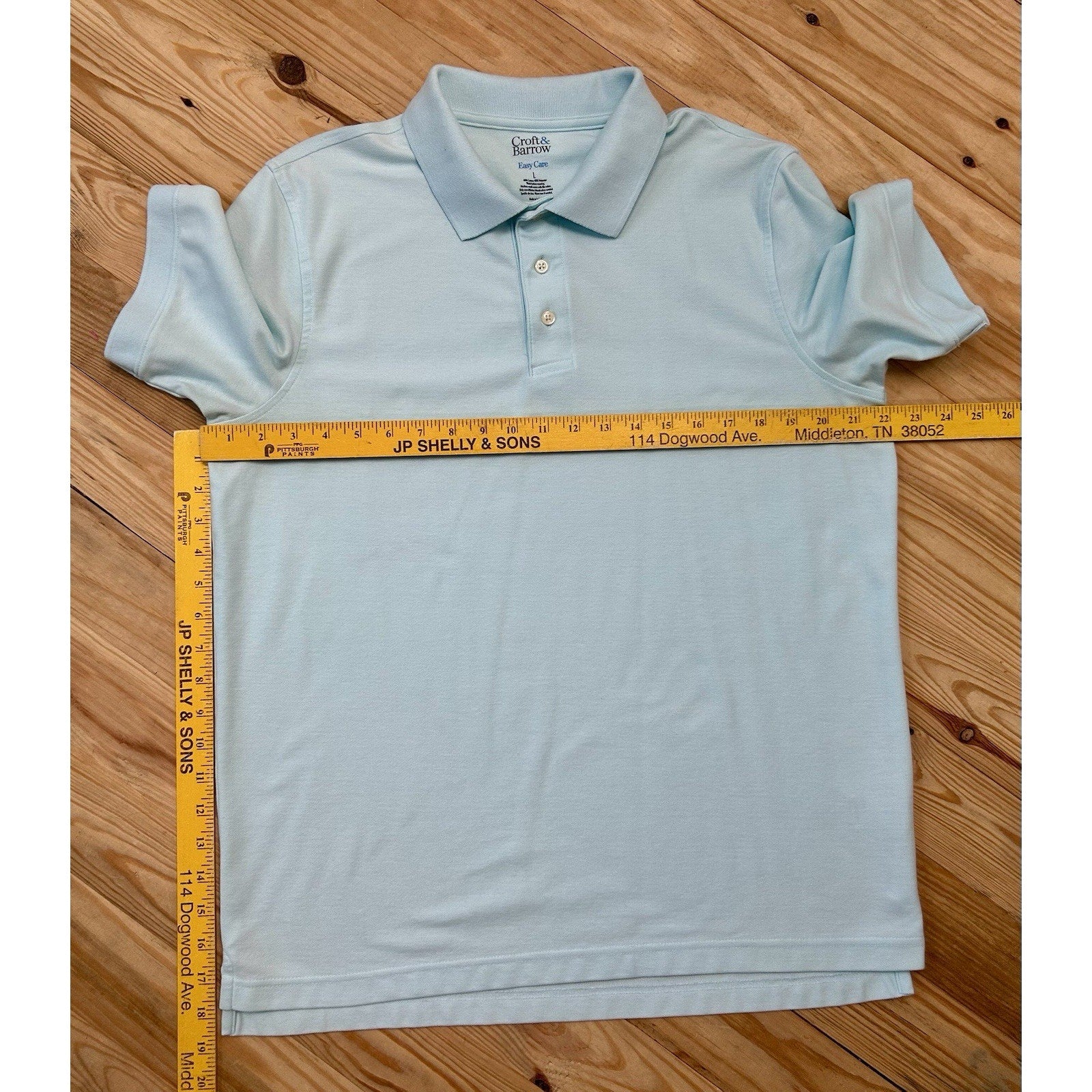 Croft & Barrow Men's Teal Blue Golf Signature Polo Shirt L