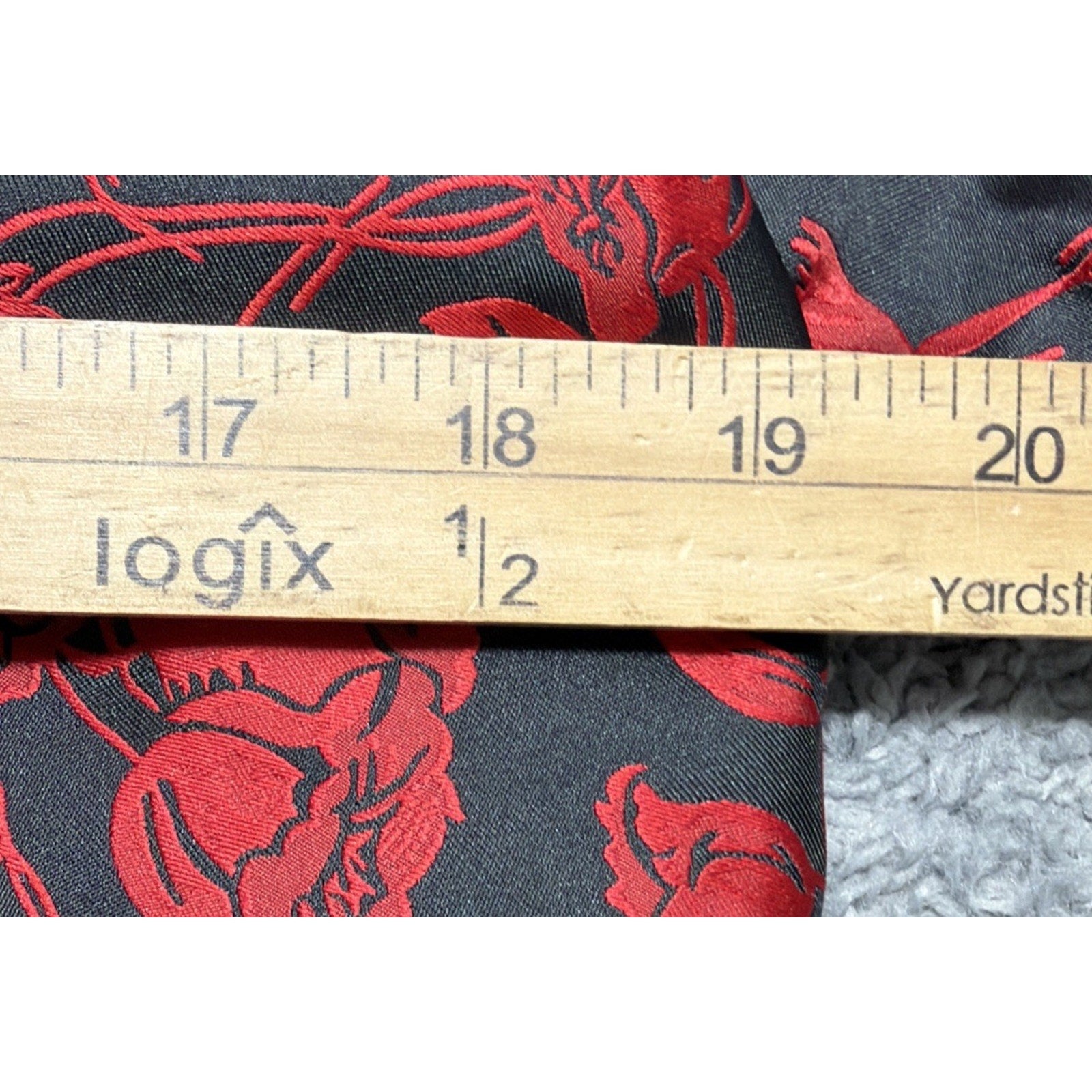 NWT Talbots Back Bow Floral Jacquard A-Line Dress Size 14P Red Black Msrp 179$