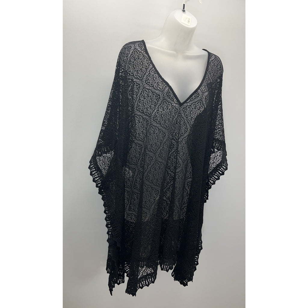 Take Cover By Penbrooke Black Lace Up Cover Up Size XL
