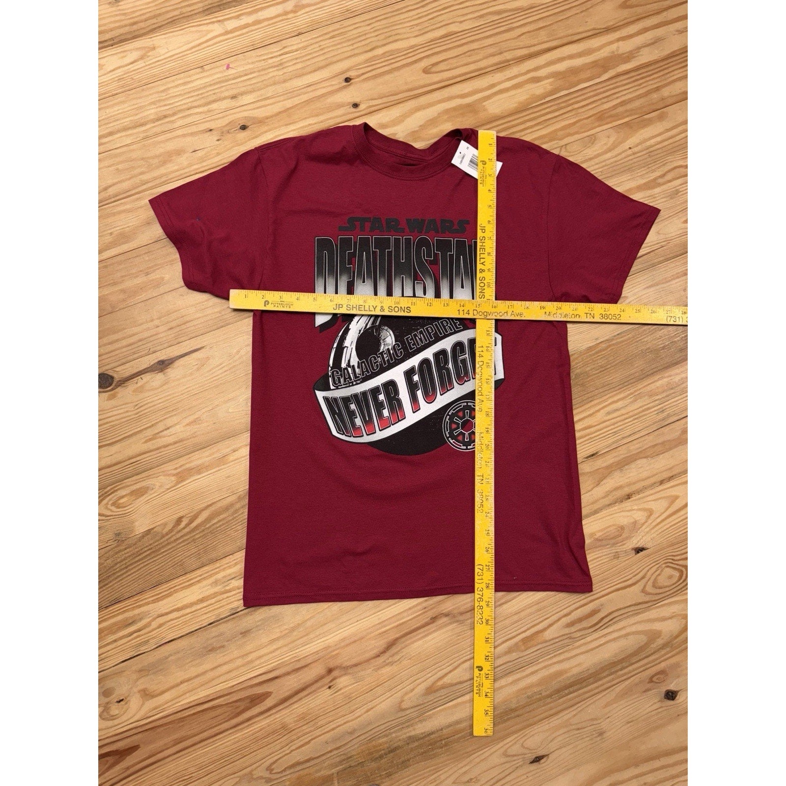 Star Wars Death Star Galactic Empire Never Forget Men’s T-Shirt Size M NWT