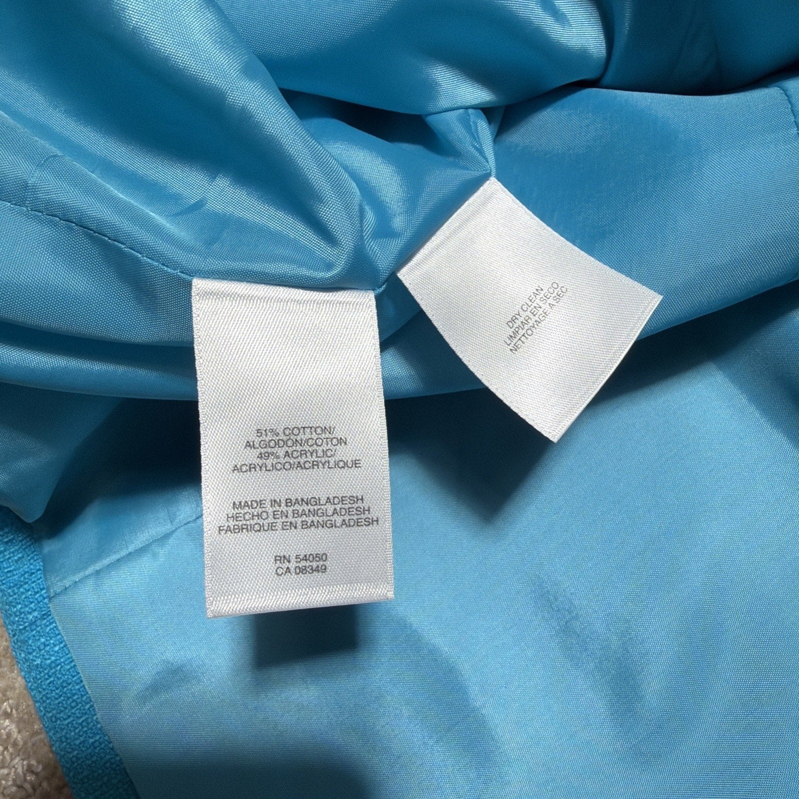 Evan-Picone Woman's Suit Jacket Bright Blue Plus Size 24W NWT