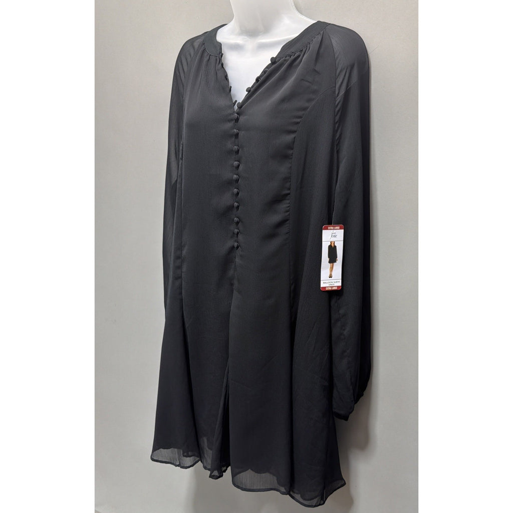 Joie Limited Edition Women's Balloon Sleeve Dress Caviar, Size: XL NWT