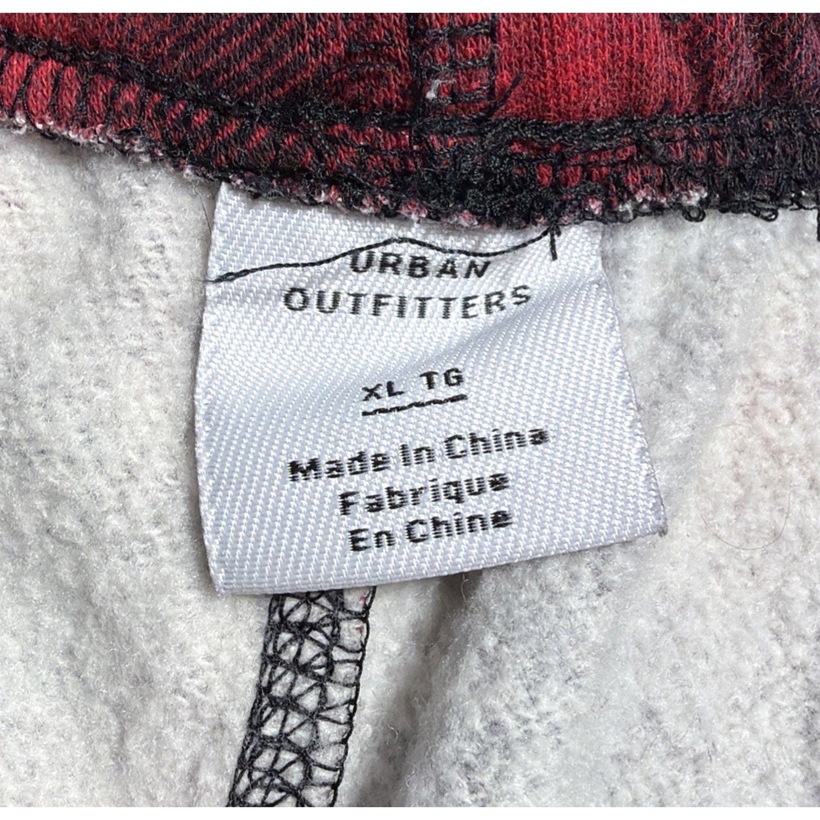 Urban Outfitters Fleece Shorts Mens XL Plaid Flannel Cut Off with Pockets