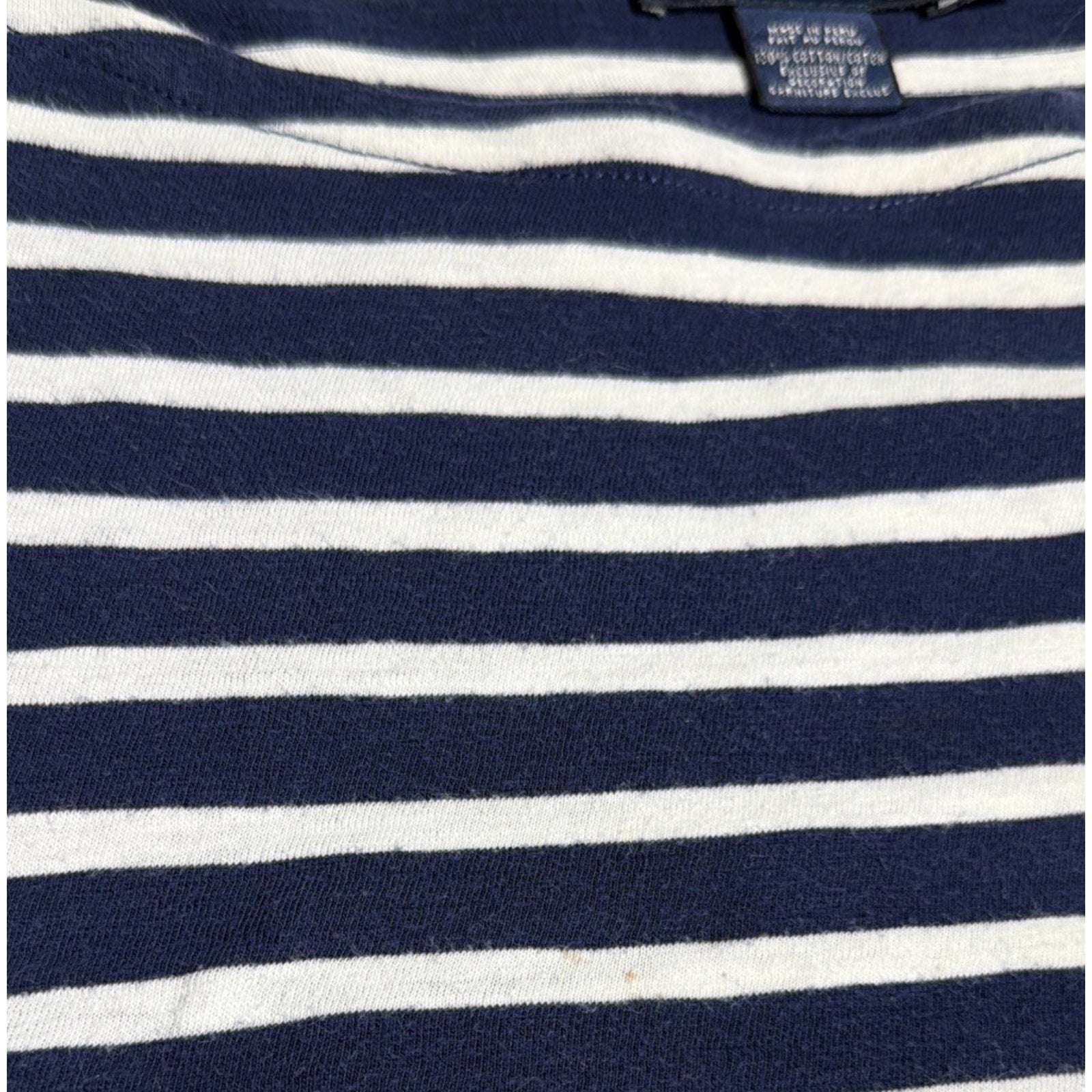 Women’s Ralph Lauren Sport M Long Sleeve Striped Pullover Top Flaw