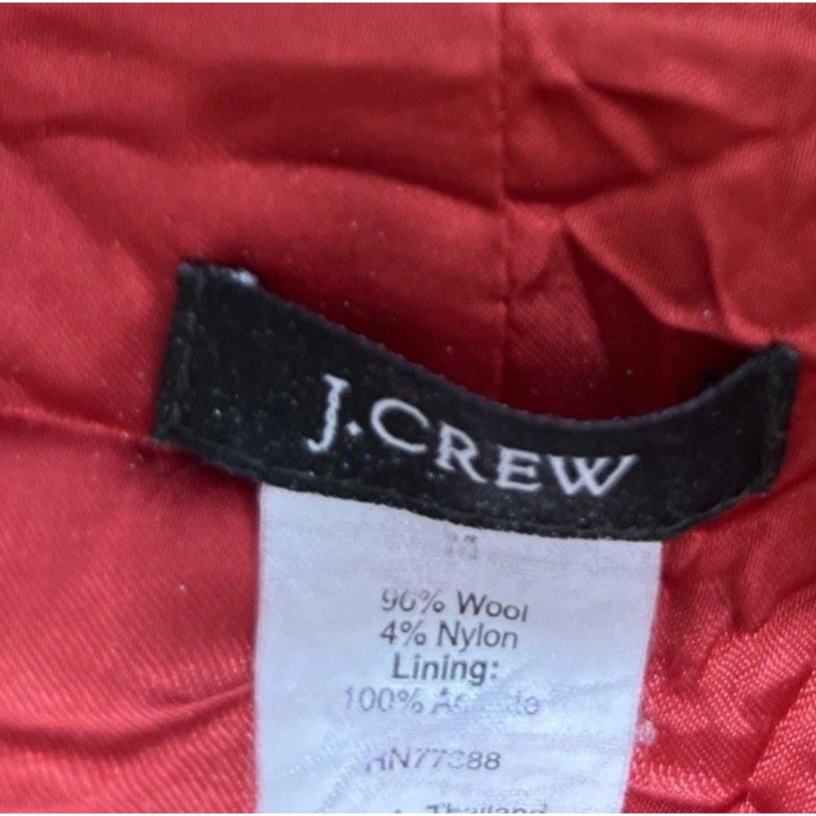 J Crew Woman's Sz M Burnt Orange Wool 4 Button Lined Blazer Jacket