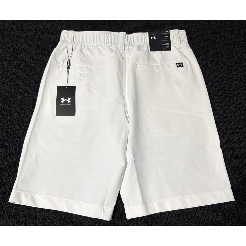 Under Armour Golf Shorts Mens 30 White UA Drive Performance 10" Inseam 1364409