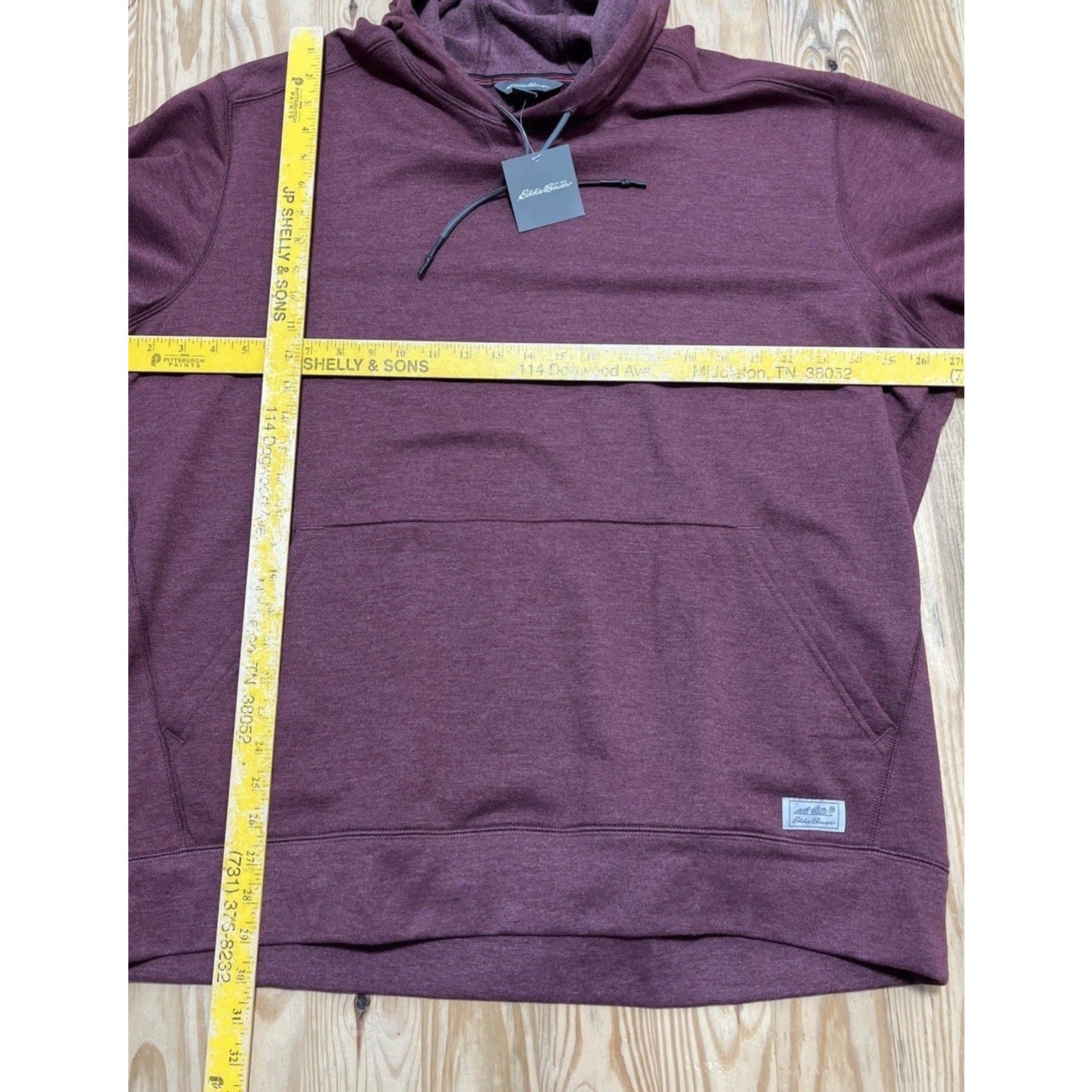 Eddie Bauer Men’s Everyday Fleece Pullover Hoodie COLOR RED XXL New With Tags