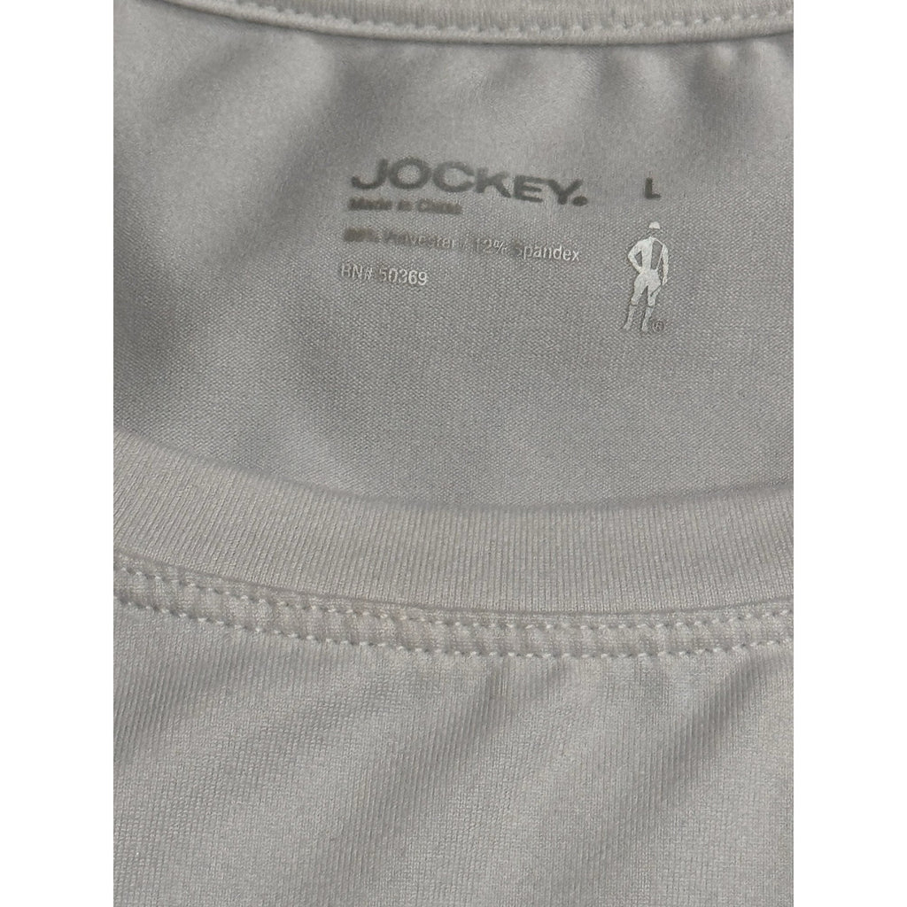 Jockey 32 cool degree women's size Large shirt activewear white boat neck white