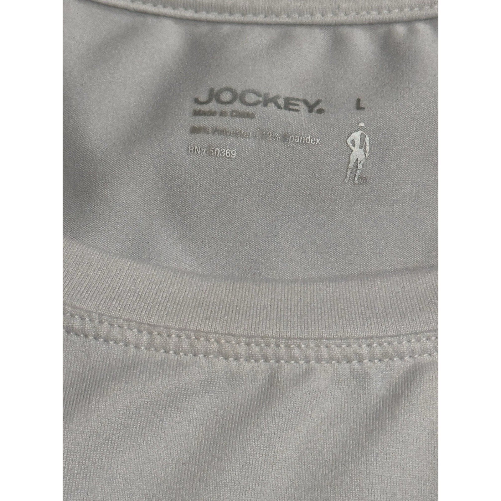 Jockey 32 cool degree women's size Large shirt activewear white boat neck white