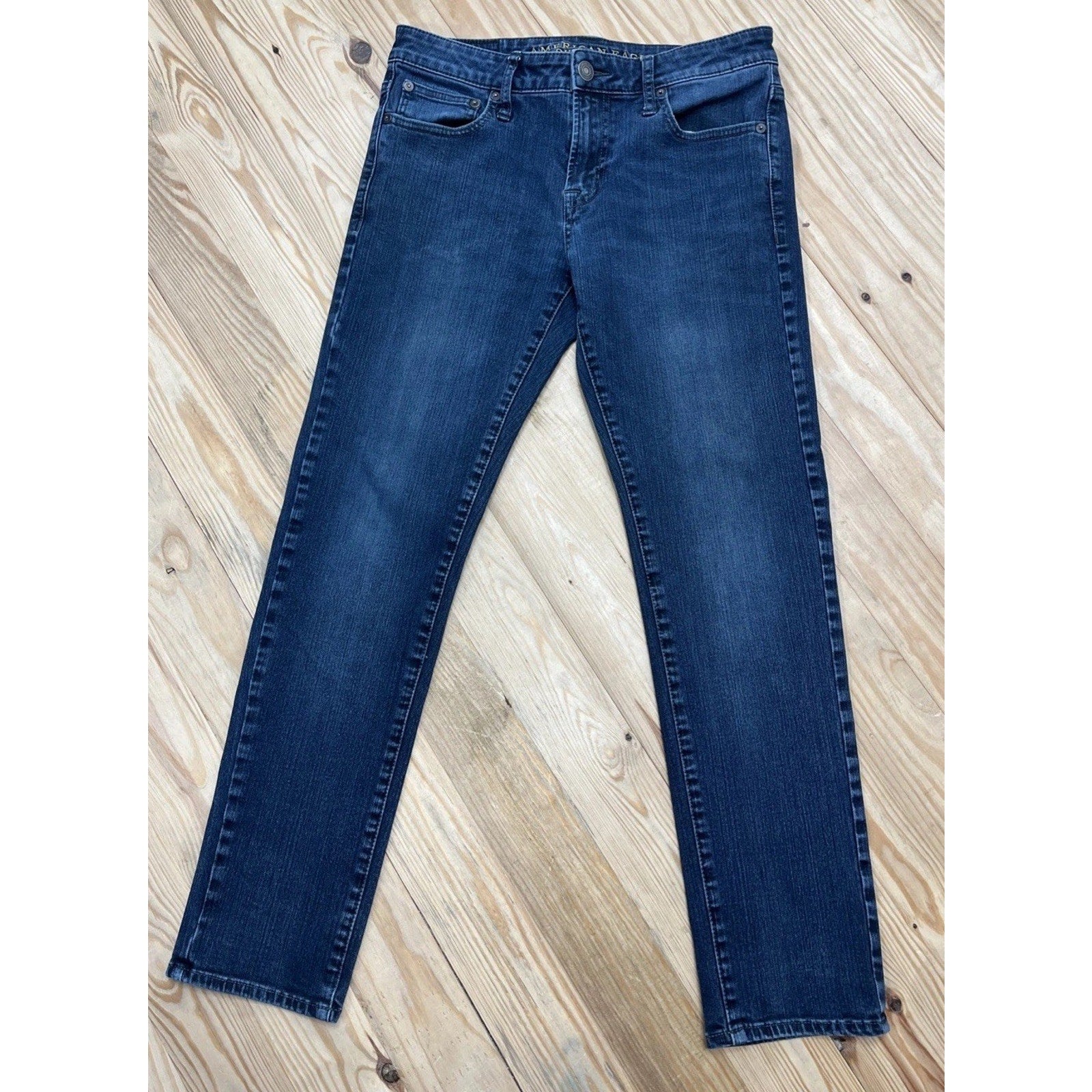 American Eagle Extreme Flex 4 Skinny Mens Dark Wash Jeans Size 30x30 Excellent
