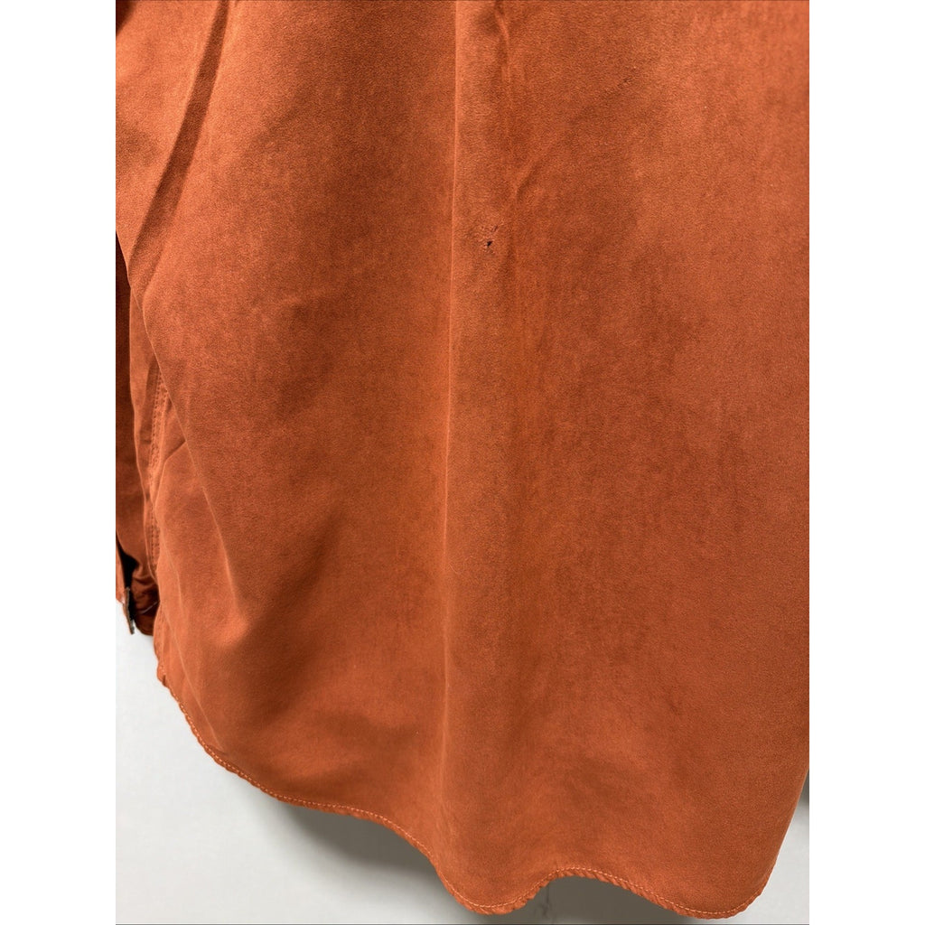 MORGAN CREEK OUTFITTERS Faux Suede Men's Shirt Size Medium Rust