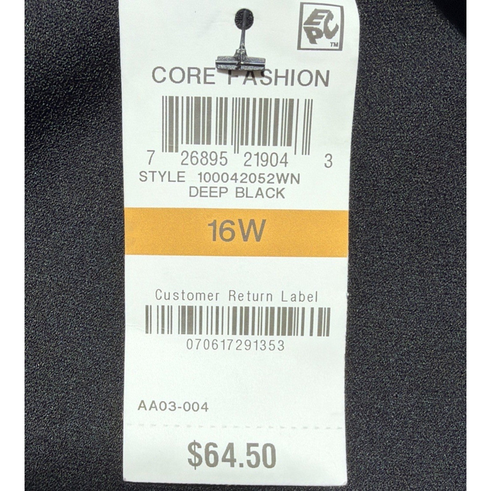 NWT JM Collection Black Pull On Comfort Waist Stud Ankle Pants Women's Plus 16W
