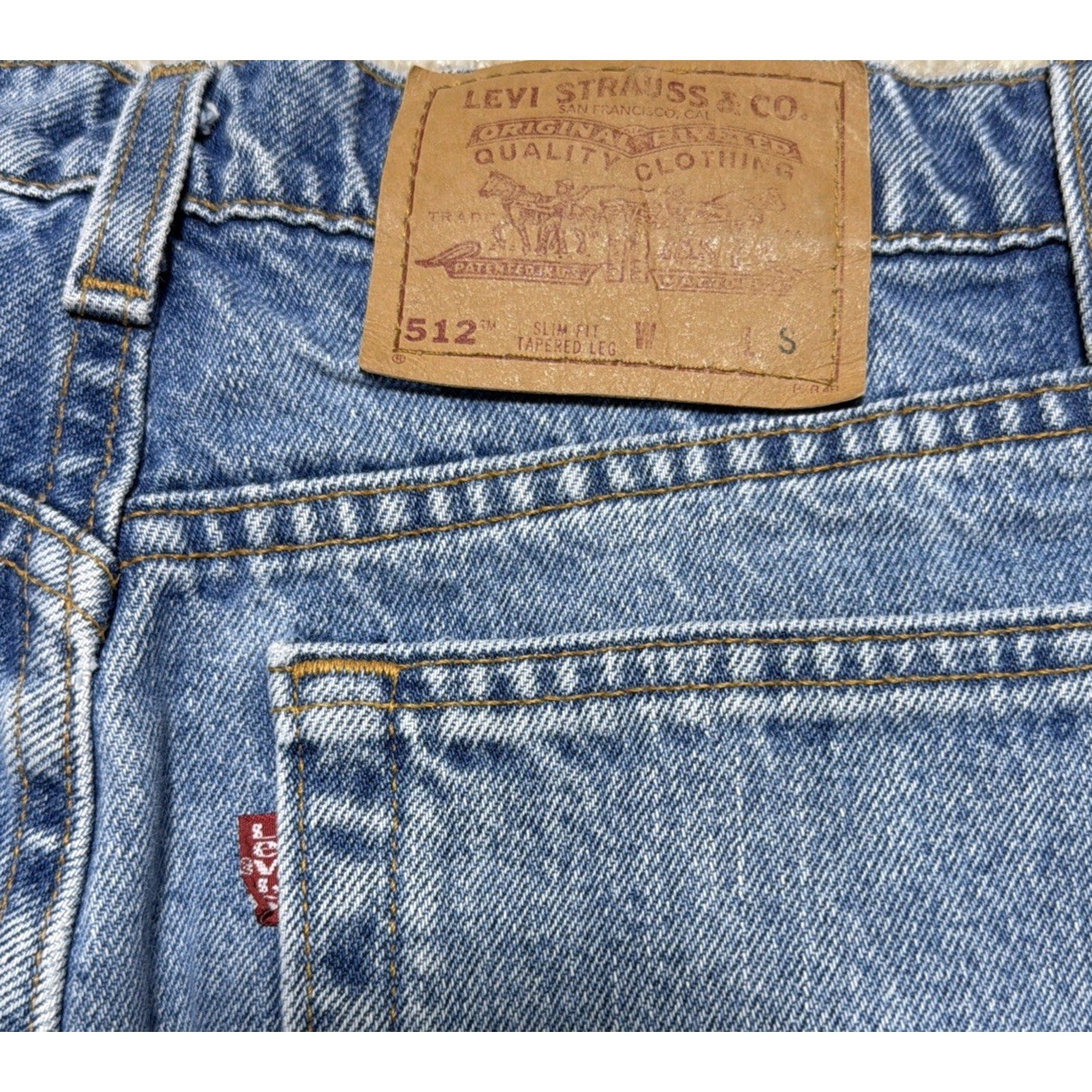 Vintage Levi's 512 Jeans Women's 30x28 Blue Slim Fit Tapered Made In USA 1997
