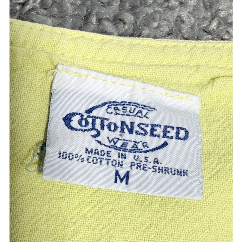 Cottonseed Casual Wear Hand Painted Top Womens M Artsy Seahorses Beachy Made USA