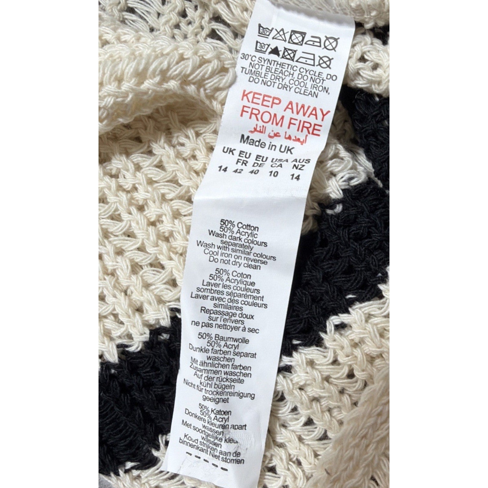 Pretty Little Thing Maternity Cream Long Sleeve Knitted Midi Dress Size 10 NWT