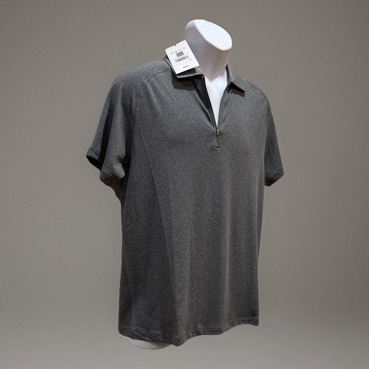 NWT Wilson Henley 1/4 Zip M Series Hybrid Activewear Gray Polo - Large Msrp 78$
