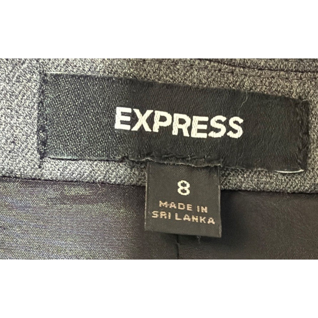 Express Women’s Gray One Button Blazer Jacket Size 8 Career Office Stretch