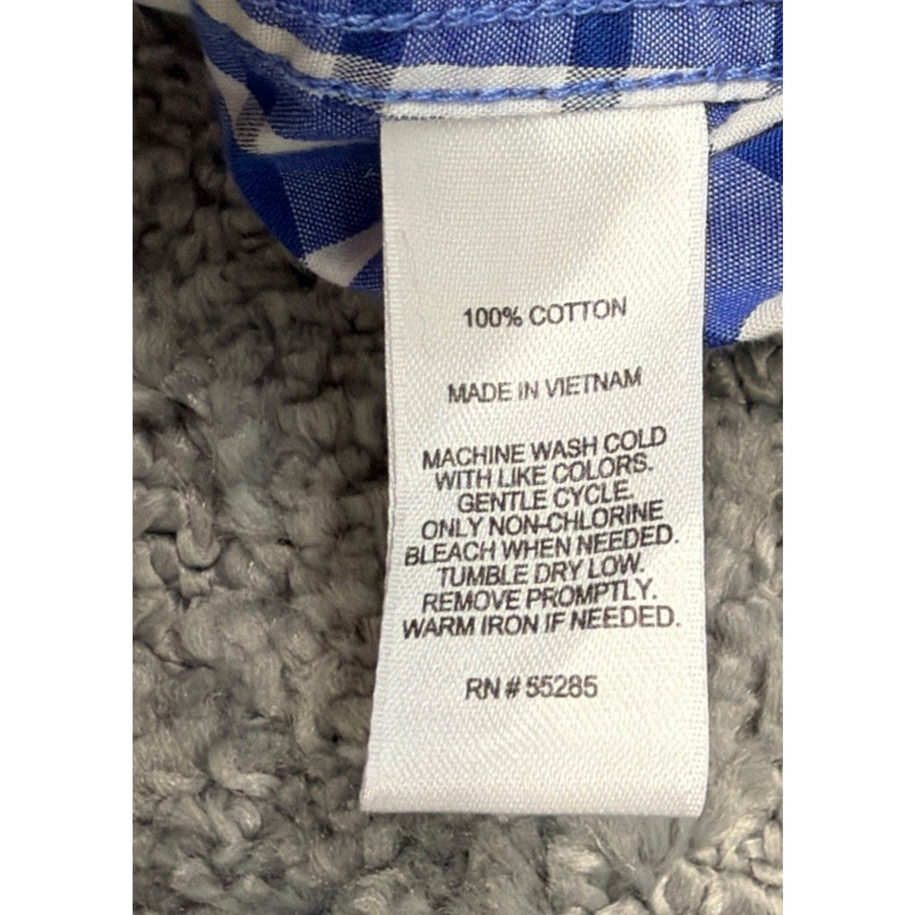 Express Soft Wash Mens Blue Striped Long Sleeve Button Front Shirt Size Small