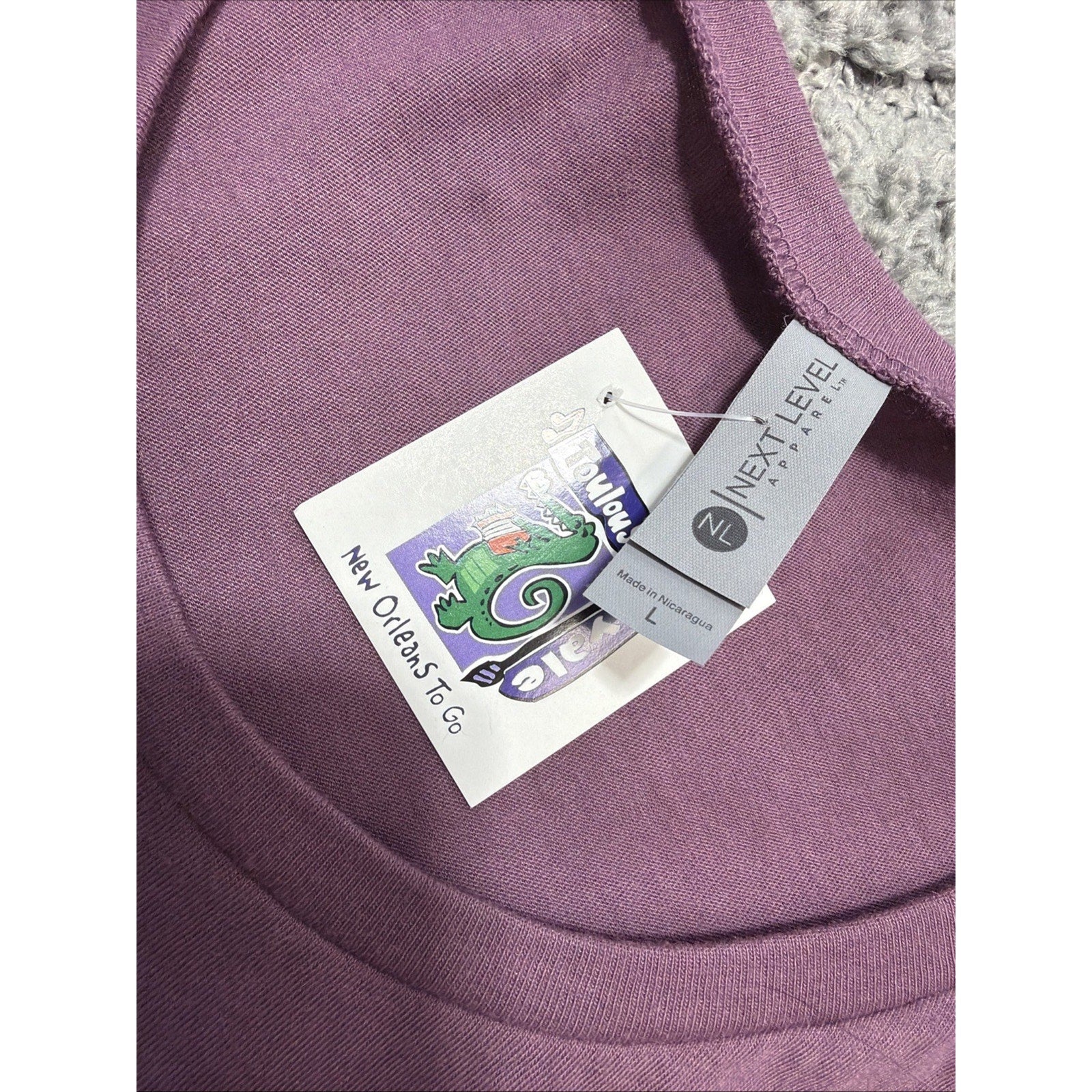 New Orleans Wish You Were Here Purple Soft Tank Top Size Large New With Tags
